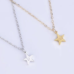 Pendant Necklace,initial necklace, engraved Personalized star Necklace,Necklace Personalized Gifts