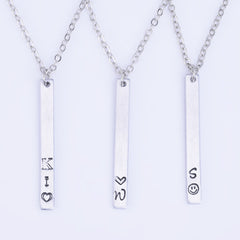 Vertical Bar,mom personalized necklace ,Gift for Mom, name necklace,engraved necklace