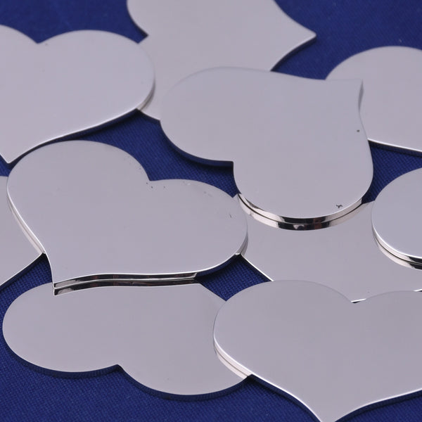 About 1 1/4"x1"(32mmx25mm)tibetara® Stainless Steel Heart  Stamping Blank ,FANTASTIC SHINE,18 Gauges , DIY Jewelry Tag，10 each/lot