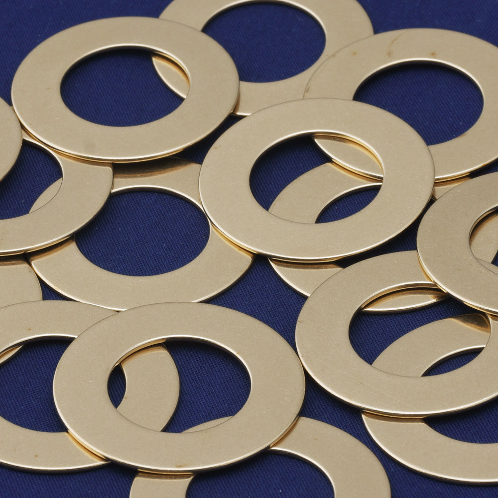 1 1/4"（32mm）tibetara® Brass Round Washer Stamping Blanks FANTASTIC SHINE,18 Gauges,Round Circle Washer,Metal Blank,20 each/lot