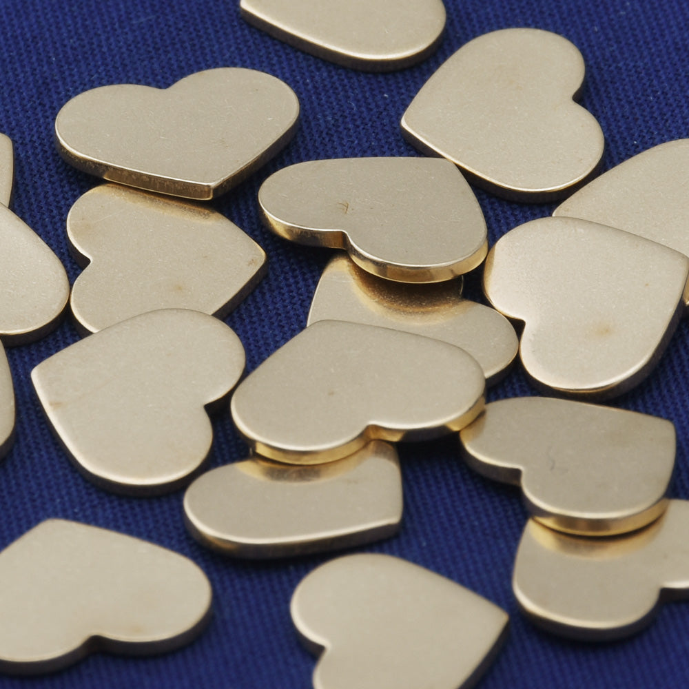 7⁄16"*3/8"(11*8mm) tibetara® Brass Heart Washer Stamping Blanks  FANTASTIC SHINE,18 Gauges,Heart Charm Pendant,20 each/lot