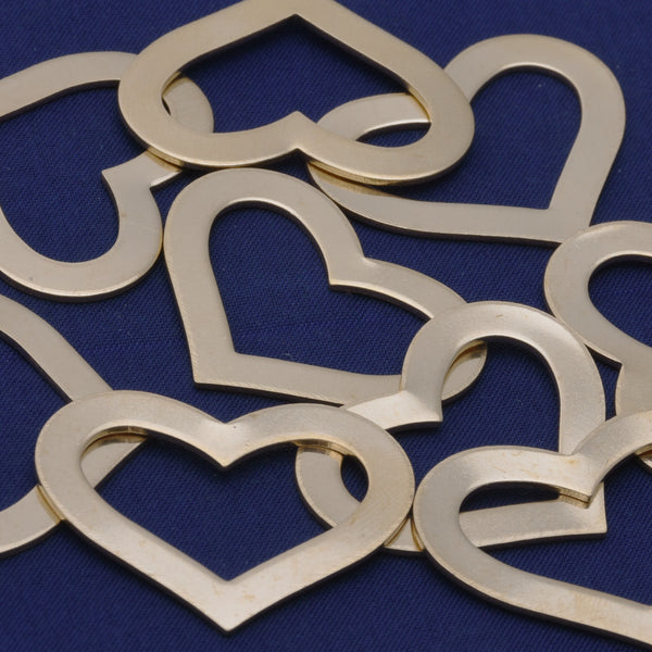About 1 1/4"*1"（32*25mm）tibetara® Brass Heart Washer FANTASTIC SHINE,Jewelry tags,18 Gauges,20 each/lot
