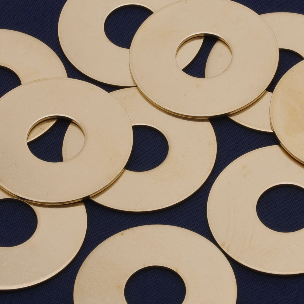 Brass Round Washer with Hole Stamping Blanks,DIY Stamping tags,FANTASTIC SHINE,tibetara®,About 1 1/4"(32mm) 18Gauges,20 each/lot
