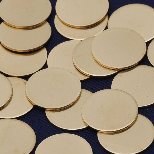 About 5/8"（16mm) tibetara® Brass Gold Disc Circle Pendant Charm -18 Gauges-Round Circle Blank -  Coin Stamping Blanks ,20 each/lot