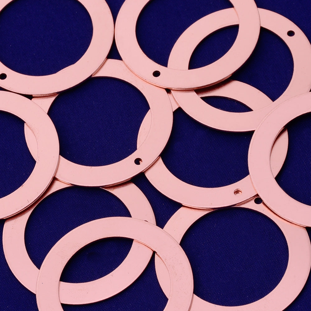 About 1 1/2"(38mm) 18 Gauges tibetara®Circle Round Disc Blank with hole,Pendant Blanks,Copper Blanks,Circle Blanks,20 each/lot