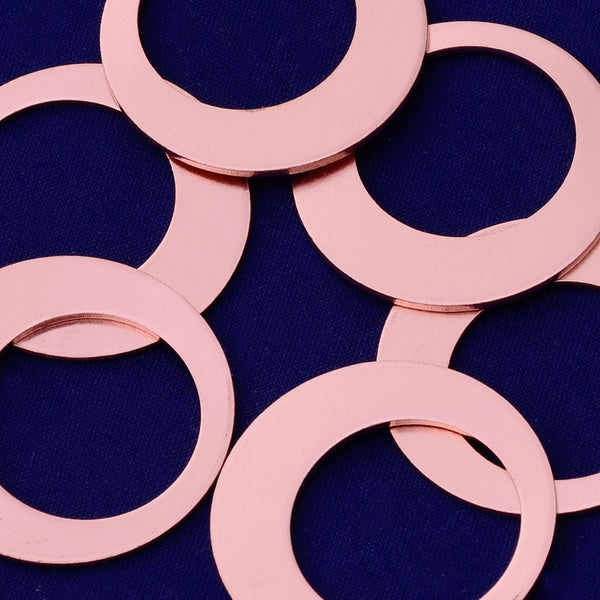 1 1/4"(32mm) tibetara® Copper Round Washers Stamping Blanks,Smooth Surface,FANTASTIC SHINE,Round Circles,18 Gauges,20 each/lot