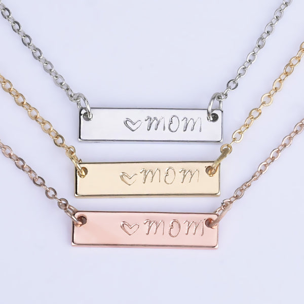 Mothers Necklace,Hand Stamped Jewelry,Personalized Mom Necklace,Personalized Jewelry