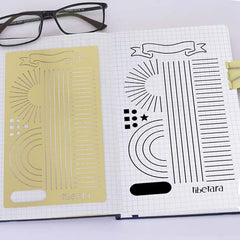 Bullet Journal Stencil Template Planner Scrapbooking Supplies Papercraft DIY  ,Fit A5 Notebook,,tibetara®, 4*7
