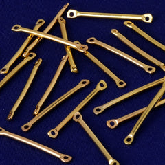 About 25.5*1.5mm tibetara® Bar Connector,brass Tone 2 Sided Simply Lovely