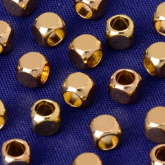 About 4*4*4mm,tibetara®Plated, Spacer Beads, 4 sided Blank Bar