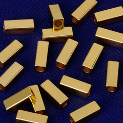 brass Spacer Bead 4 sided Blank Bar,About 3*8mm