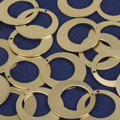 Plated Stamping Blank Jewelry Tag,Flat Round,About 1