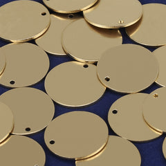 Plated Circle Disc Metal Stamping Blanks, 18 gauge,About 1/2