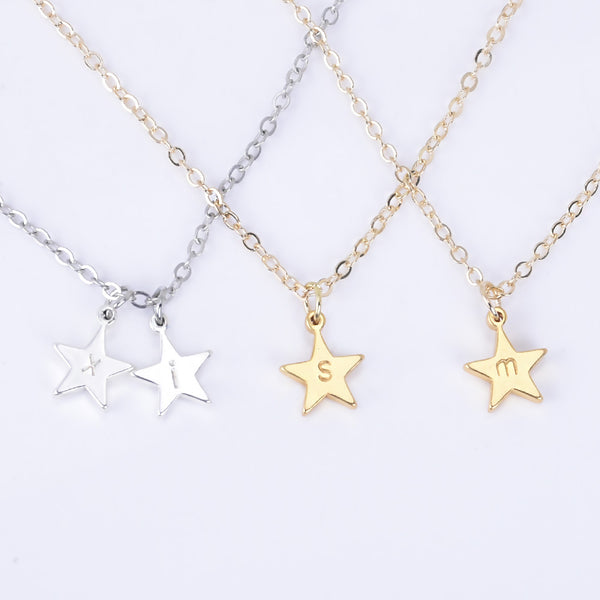 Star Necklace Personalized Kids Personalized Childrens ,Custom Word Necklace,star Initial Necklace