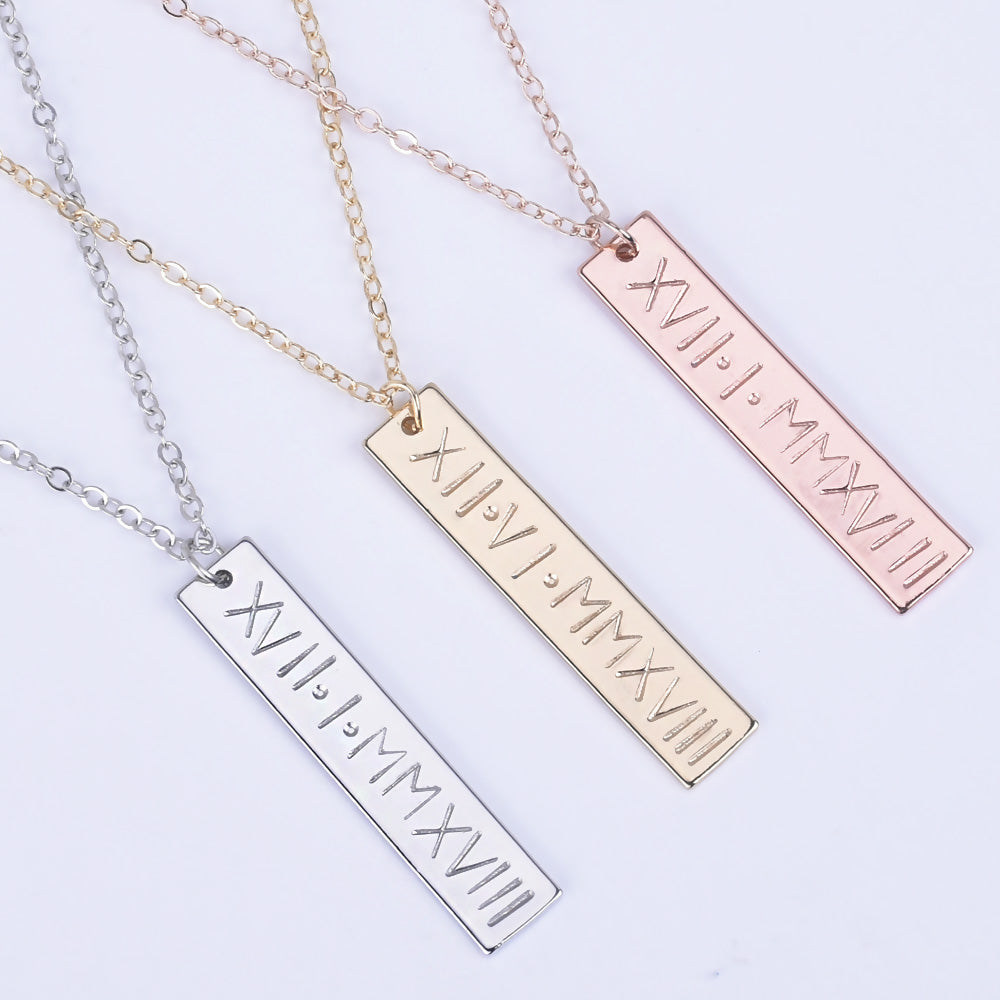 Anniversary Gift,NAME necklace,Wedding Date Necklace