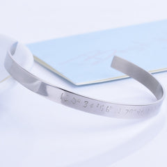 Custom Bracelet stamped stainless steel,Cuff Personalized Gift You, Bracelet