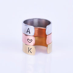 Hand stamped ring,Personalized Ring ,Custom Ring,Customizable gift,jewelry for mom