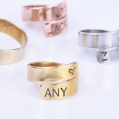 You Choose  Name Jewelry Personalized Gift  ,Custom Hand Stamped Ring ,mothers day gift ideas,engraved ring