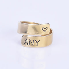 You Choose  Name Jewelry Personalized Gift  ,Custom Hand Stamped Ring ,mothers day gift ideas,engraved ring