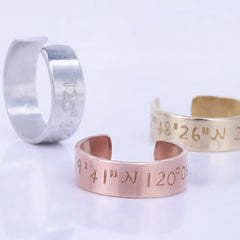 Longitude Latitude Ring,Skinny Coordinates Ring,Personalized ring,Customizable gift